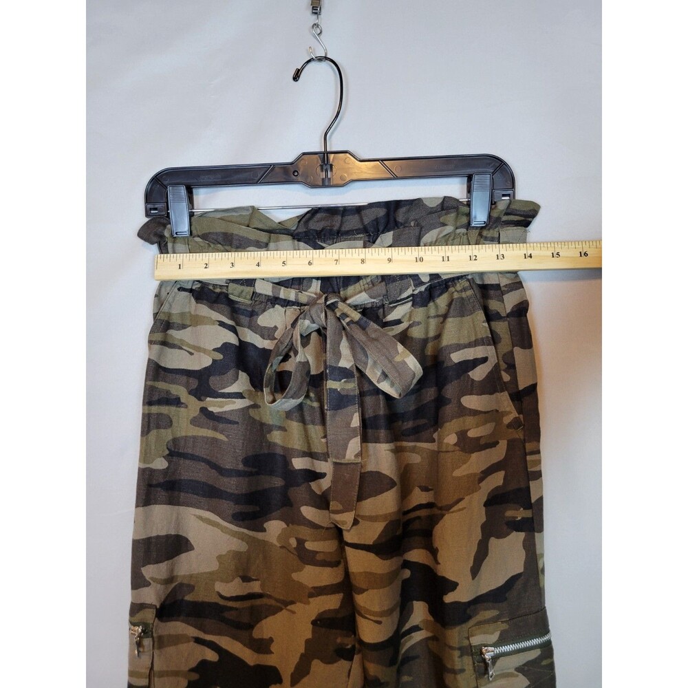 NWT Express Extreme High Rise Camo Joggers Linen Blend Womens Small Pull On - Picture 10 of 14
